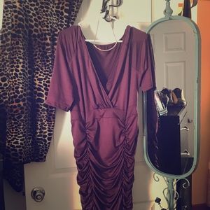2x Royal Purple Scunch Maxi Dress